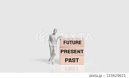 Past Present Future Timeline Mindset Concept 3d rendering. 133629621