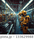 AIとロボットにより自動化された工場 133629988