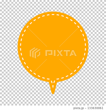 Simple color speech bubble, round and downward facing Simple color speech bubble, round and downward facing 133630061