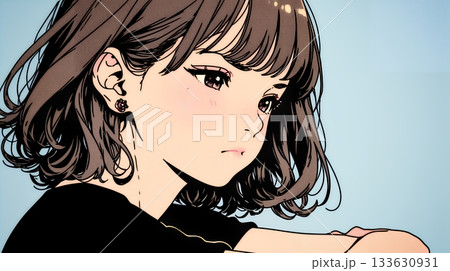 「ふん！」という表情でそっぽを向いている若い女性