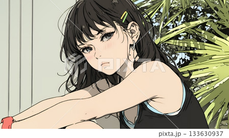 「ふん！」という表情でそっぽを向いている若い女性