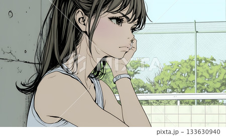 「ふん！」という表情でそっぽを向いている若い女性