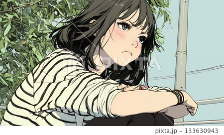 「ふん！」という表情でそっぽを向いている若い女性