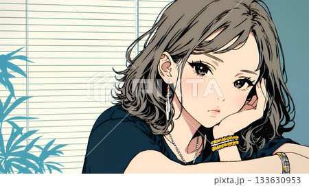 「ふん！」という表情でそっぽを向いている若い女性