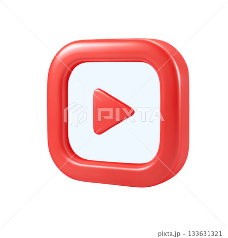 3D Video Player Icon for Modern Digital Interfaces and Multimedia Applications 3D Video Player Icon for Modern Digital Interfaces and Multimedia Applications 133631321
