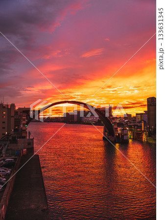 安治川水門 爆焼け 安治川水門 爆焼け 133631345