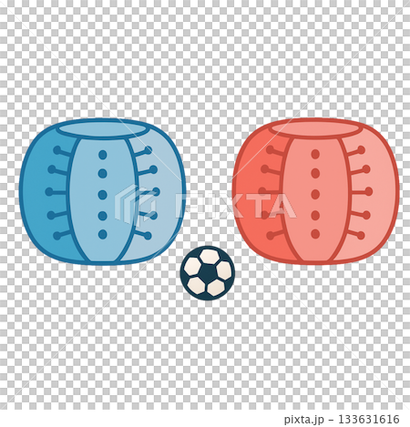 バブルサッカーのシンプルなアイコン 133631616