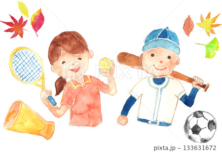 色々なスポーツのイラスト　ベクター 133631672
