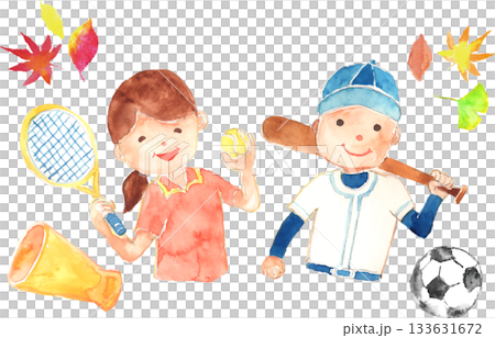 色々なスポーツのイラスト　ベクター 133631672