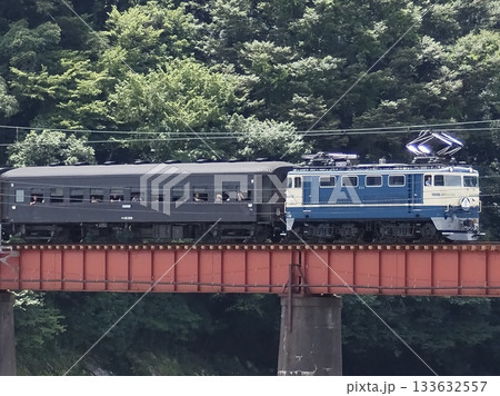 大井川鐵道 急行かわかぜ1号 富士ヘッドマーク 抜里駅〜川根温泉笹間渡駅 カット4 133632557