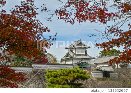 美しい紅葉が広がる金沢城公園 133632697