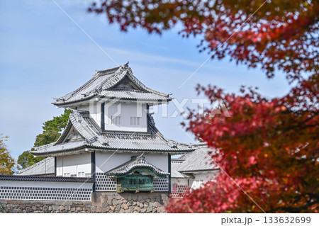 美しい紅葉が広がる金沢城公園 133632699