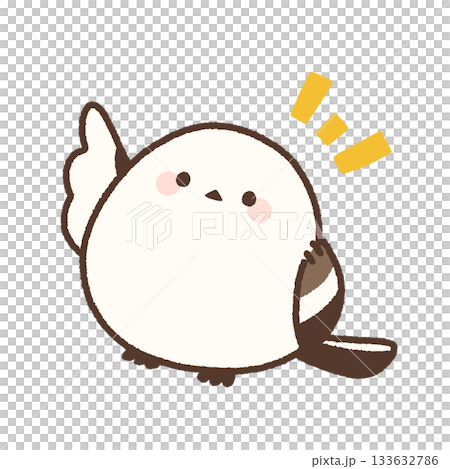 長尾山雀舉起爪子 133632786