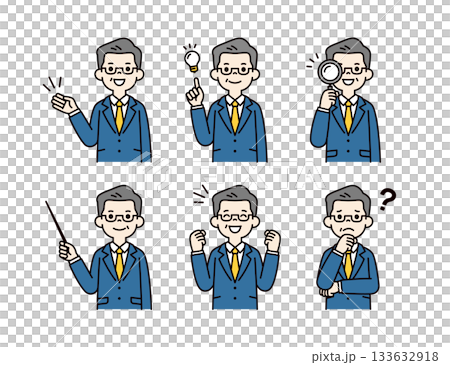 老闆、總裁和經理的各種面部表情和姿勢的上半身向量圖集_顏色 老闆、總裁和經理的各種面部表情和姿勢的上半身向量圖集_顏色 133632918