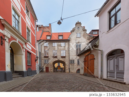 Swedish Gate in Old Town Riga, Latvia 133632945