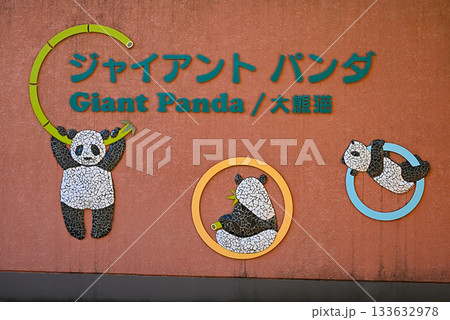 上野動物園の中にあるパンダ館の入口 上野動物園の中にあるパンダ館の入口 133632978