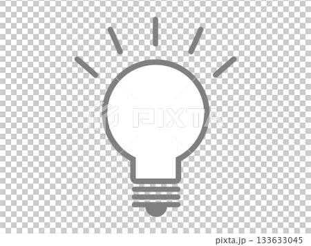 電球のマーク（ひらめきのアイコン） 133633045