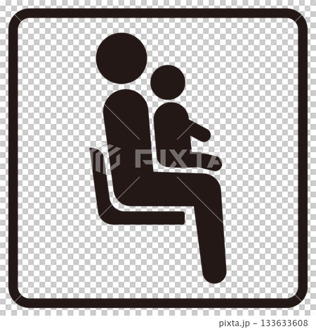 優先席　子供連れ　イラスト 133633608
