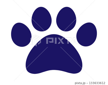 動物の足跡（犬や猫などの肉球）のアイコン 133633612