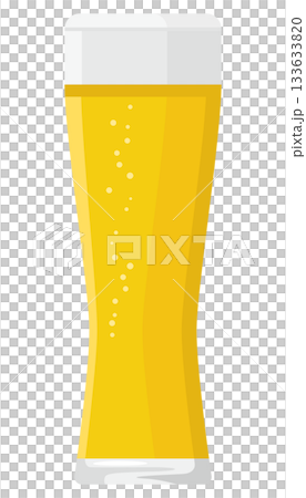 Illustration of beer poured into a glass Illustration of beer poured into a glass 133633820