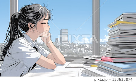 迷いに囚われ、決断できないビジネスウーマン