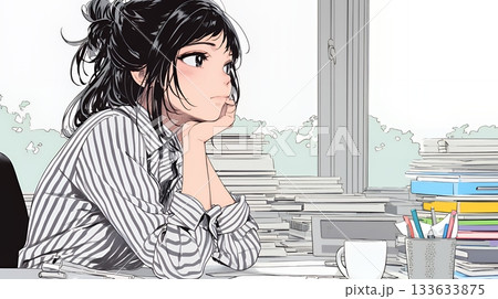 迷いに囚われ、決断できないビジネスウーマン