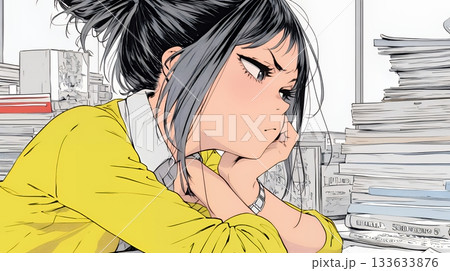 迷いに囚われ、決断できないビジネスウーマン