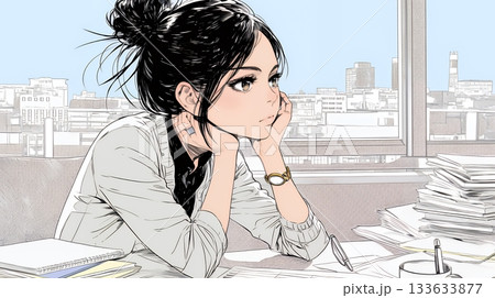 迷いに囚われ、決断できないビジネスウーマン