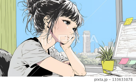 迷いに囚われ、決断できないビジネスウーマン