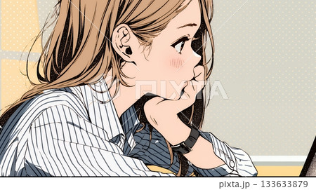 迷いに囚われ、決断できないビジネスウーマン