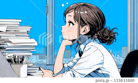 迷いに囚われ、決断できないビジネスウーマン