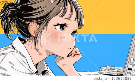 迷いに囚われ、決断できないビジネスウーマン