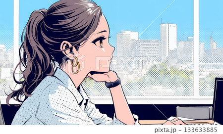 迷いに囚われ、決断できないビジネスウーマン