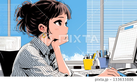 迷いに囚われ、決断できないビジネスウーマン