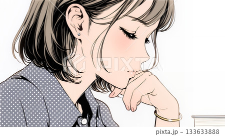 迷いに囚われ、決断できないビジネスウーマン