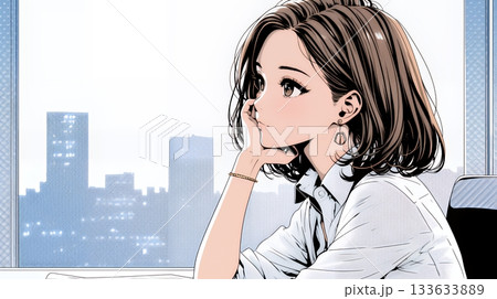 迷いに囚われ、決断できないビジネスウーマン