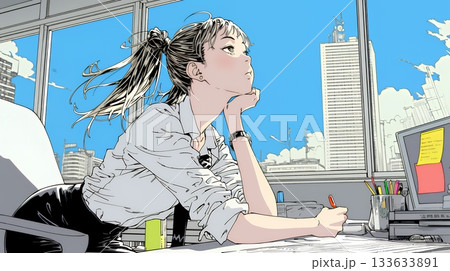 迷いに囚われ、決断できないビジネスウーマン