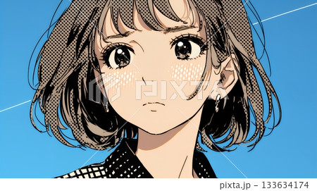 怯えた表情の若い女性