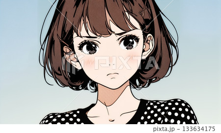 怯えた表情の若い女性