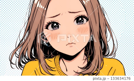 怯えた表情の若い女性