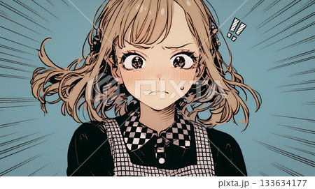 怯えた表情の若い女性