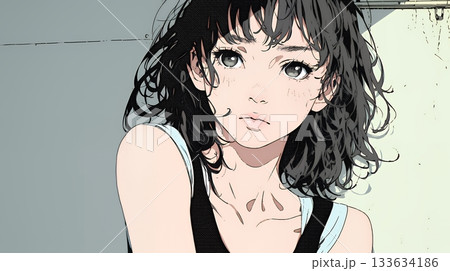 怯えた表情の若い女性