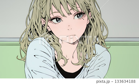 怯えた表情の若い女性