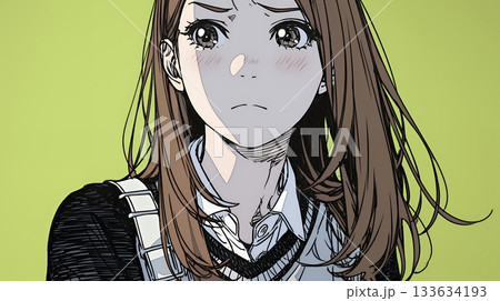 怯えた表情の若い女性