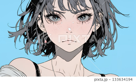 怯えた表情の若い女性