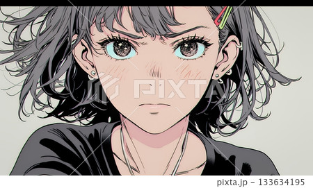 怯えた表情の若い女性