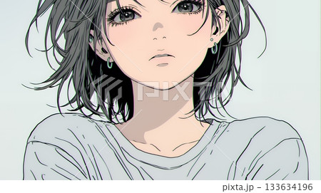 怯えた表情の若い女性