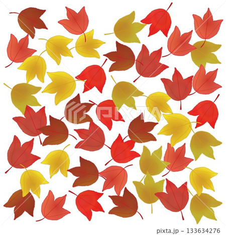 紅葉したカエデの葉っぱイラスト 紅葉したカエデの葉っぱイラスト 133634276