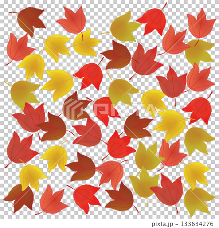 紅葉したカエデの葉っぱイラスト 紅葉したカエデの葉っぱイラスト 133634276