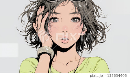 驚愕して息を呑み、目を見開いたまま口をぽかんとする若い女性